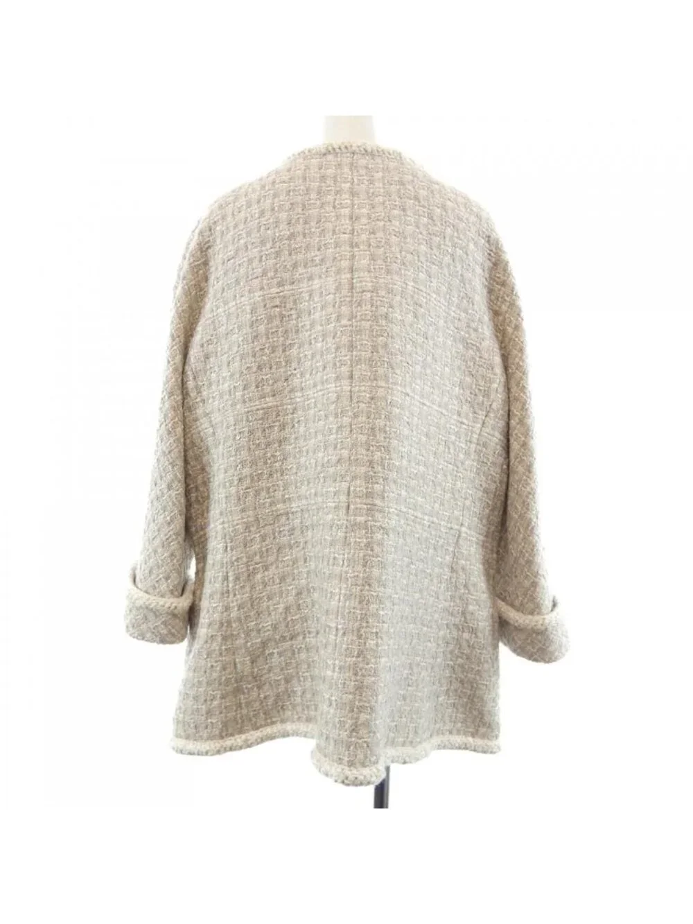 Chanel Collarless Jacket White